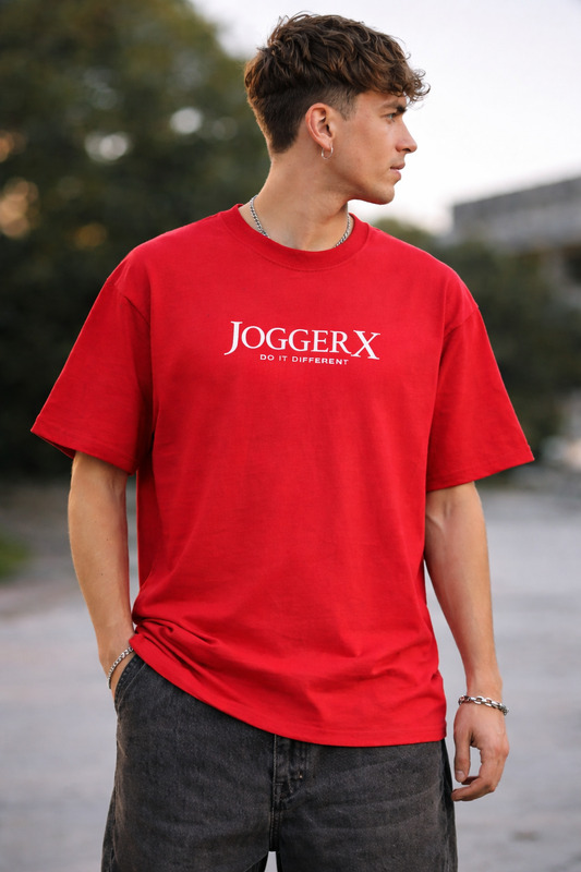 JUSTICE RED OVERSIZED T-SHIRT