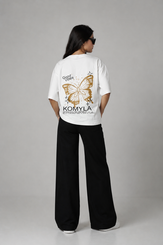 Trendy Oversized Butterfly Graphic Tee
