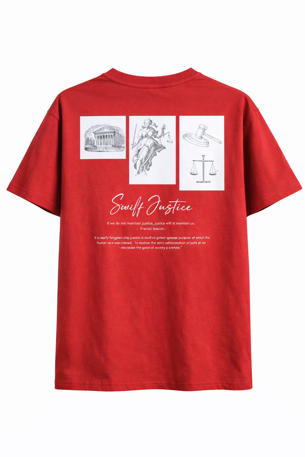 JUSTICE RED OVERSIZED T-SHIRT