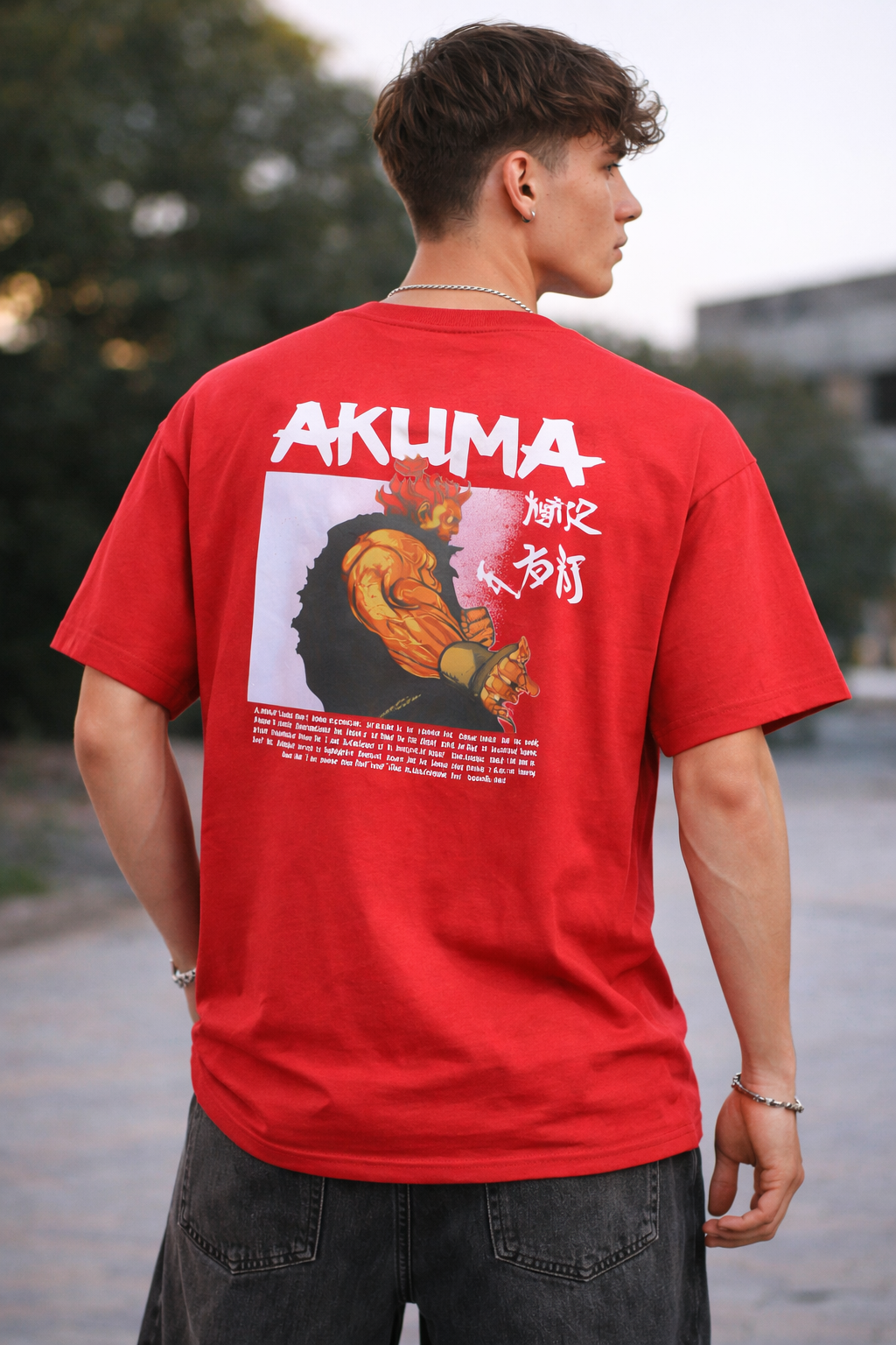 AKUMA RED OVERSIZED T-SHIRT