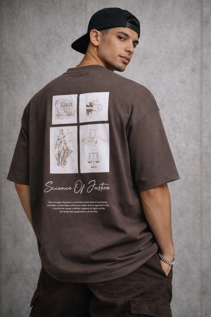 JUSTICE BROWN OVERSIZE T-SHIRT