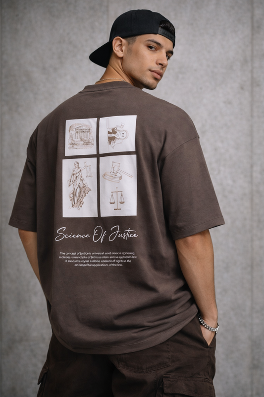 JUSTICE BROWN OVERSIZE T-SHIRT