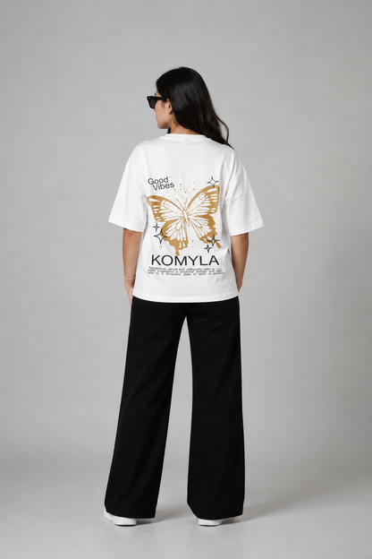 Trendy Oversized Butterfly Graphic Tee