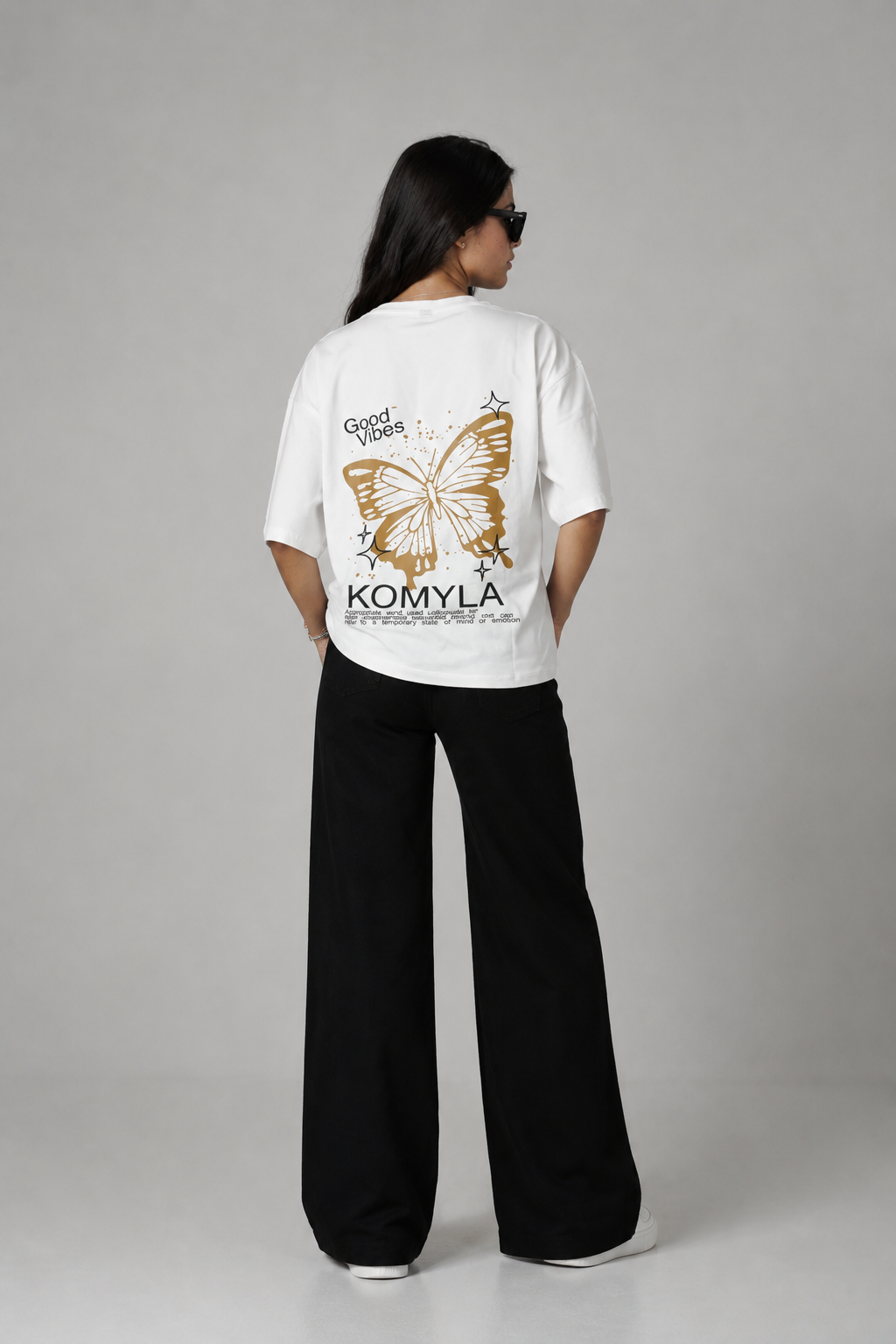 Trendy Oversized Butterfly Graphic Tee