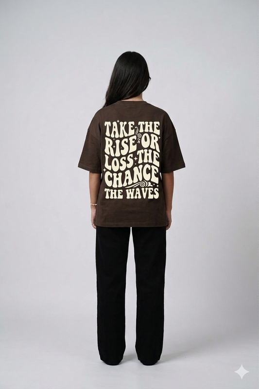 Trendy Oversized Risk Graphic Tee
