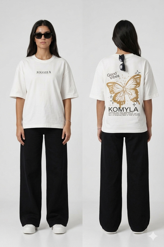 Trendy Oversized Butterfly Graphic Tee